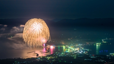 佐渡：両津七夕川開き大花火大会（8月）